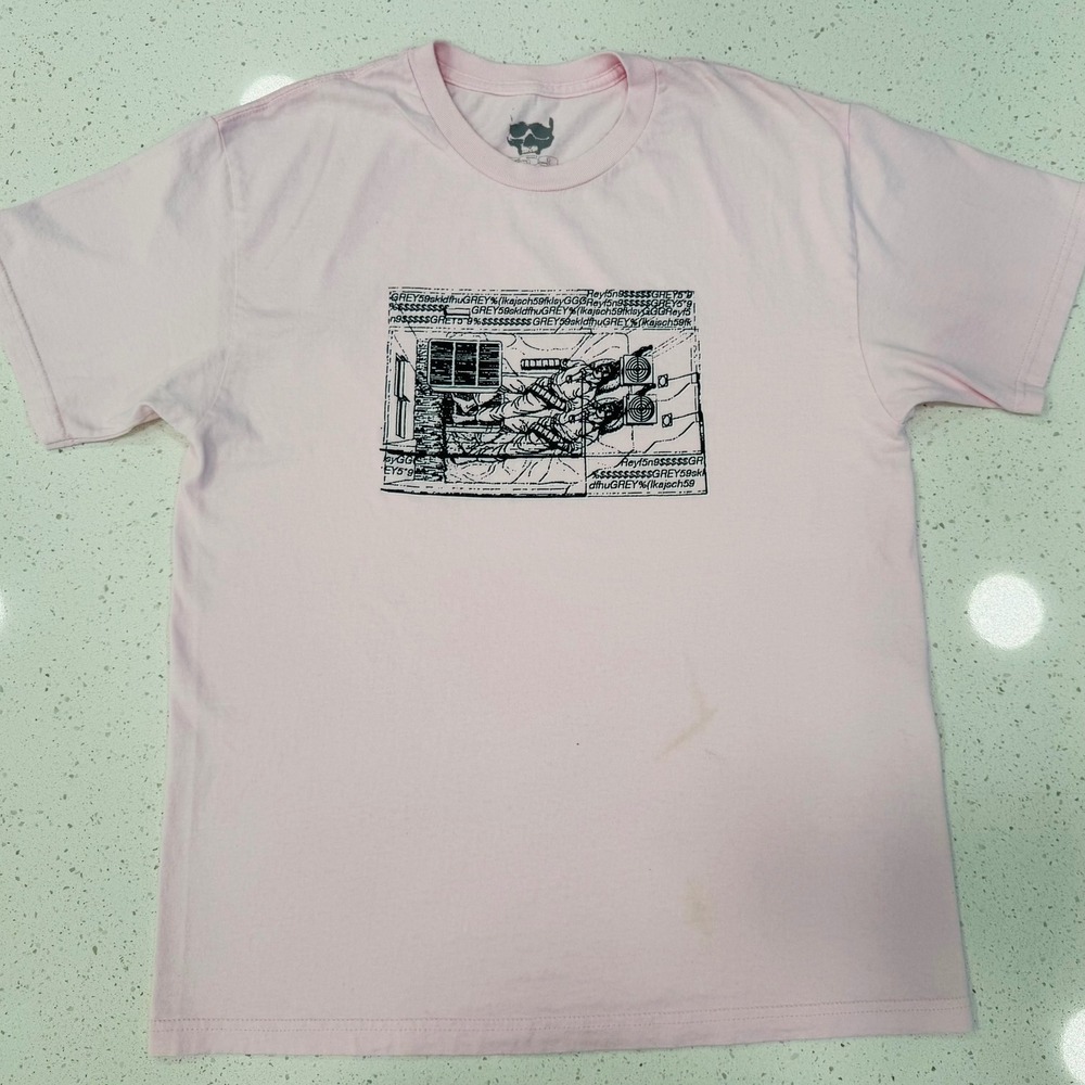 G59 Records Graphic T-Shirt Mens Large Pink Good Rare Streetwear